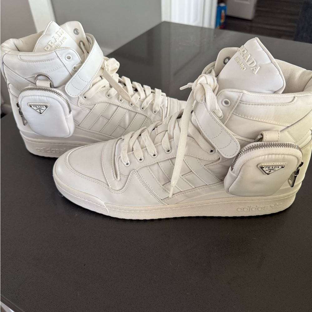 Prada Cream Re-Nylon Sneakers